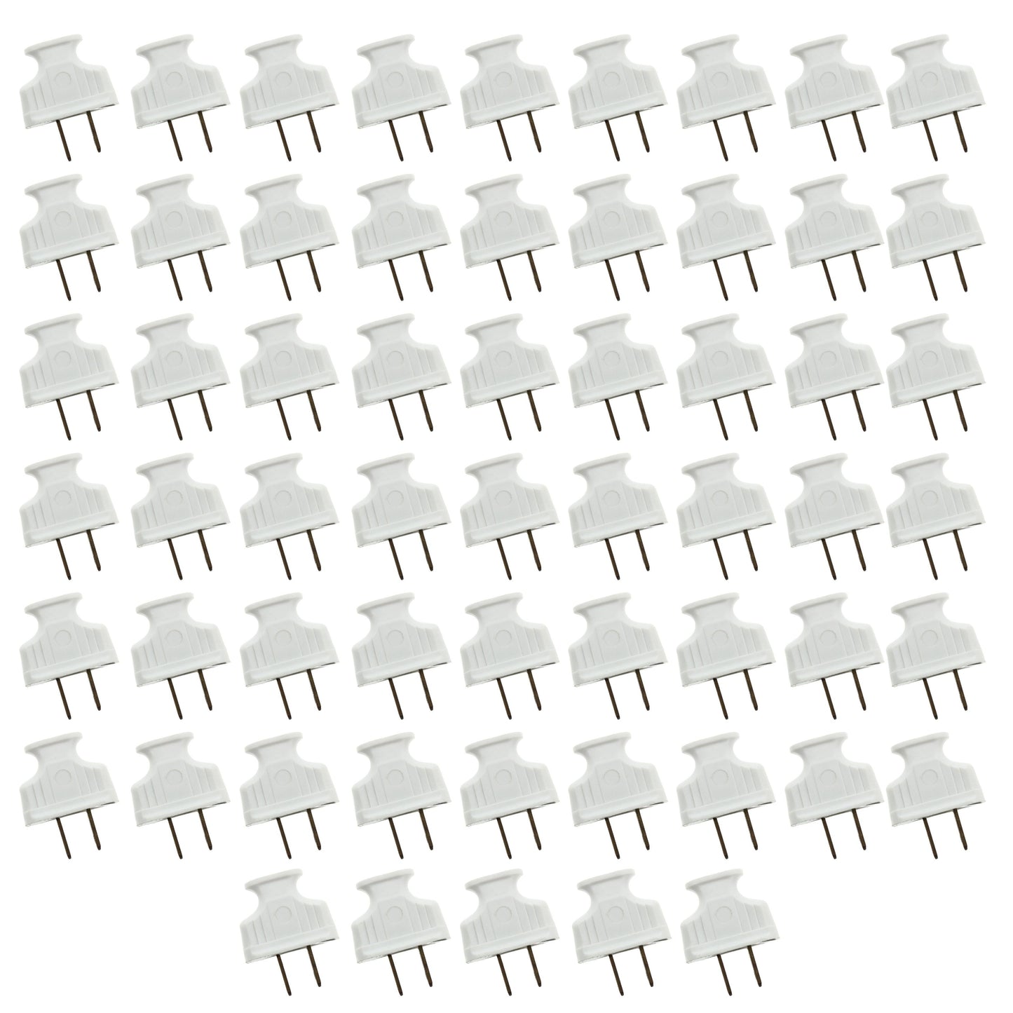 59 Eagle White Commercial Straight Blade Flat Handle Plugs 15A 125V Nema 912W