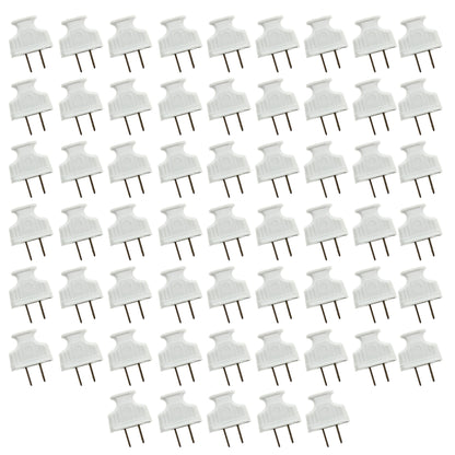 59 Eagle White Commercial Straight Blade Flat Handle Plugs 15A 125V Nema 912W
