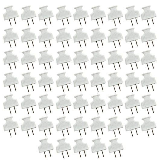 59 Eagle White Commercial Straight Blade Flat Handle Plugs 15A 125V Nema 912W