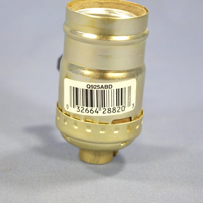 Eagle Turn Knob 3-Way Light Socket Brass Lamp Holder Electrolier 1/8" IPS 925ABD