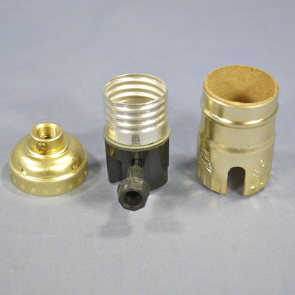 Eagle Turn Knob 3-Way Light Socket Brass Lamp Holder Electrolier 1/8" IPS 925ABD