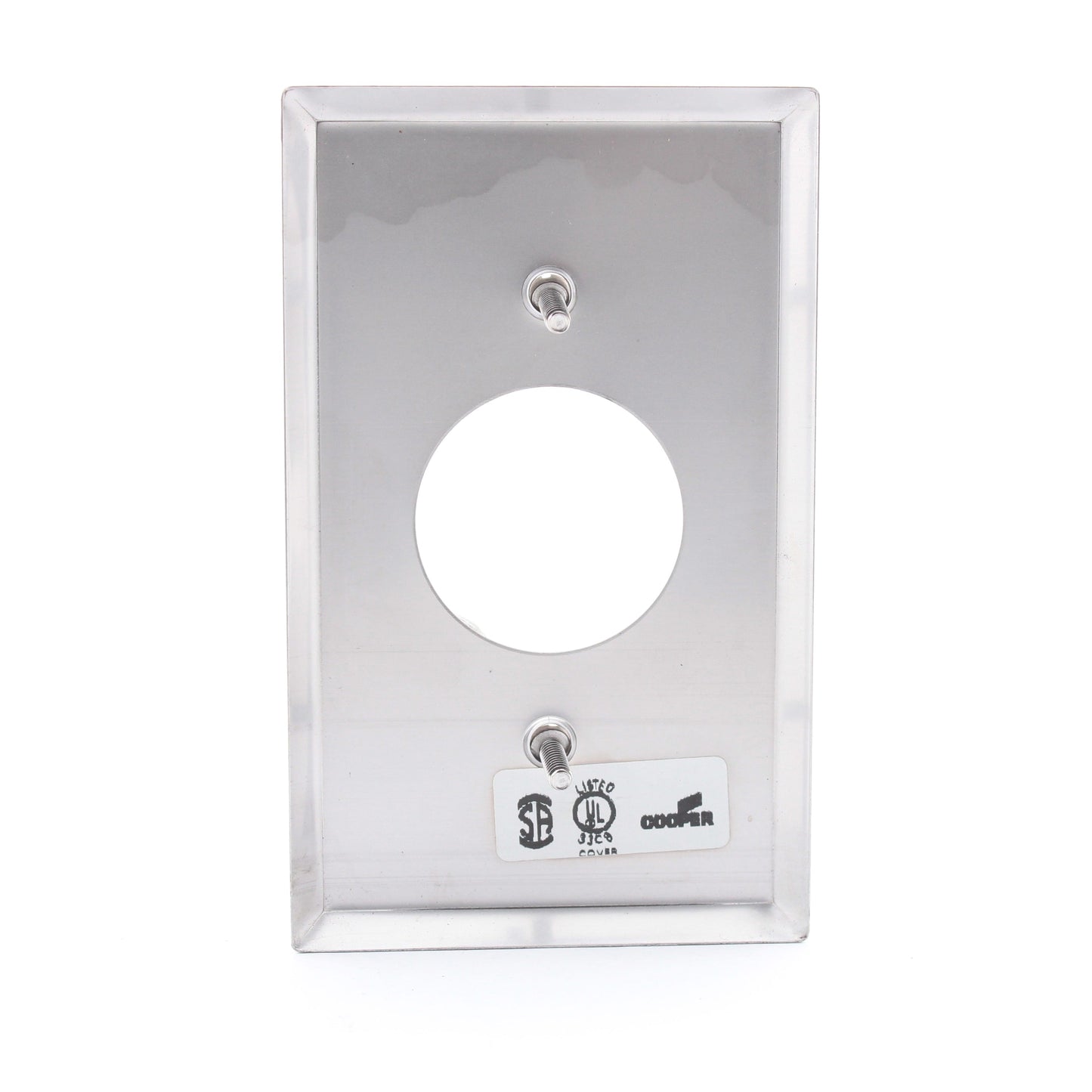 Eagle 93091 Stainless Steel 1-Gang 1.40" Receptacle Single Outlet Wallplate