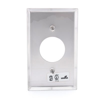Eagle 93091 Stainless Steel 1-Gang 1.40" Receptacle Single Outlet Wallplate