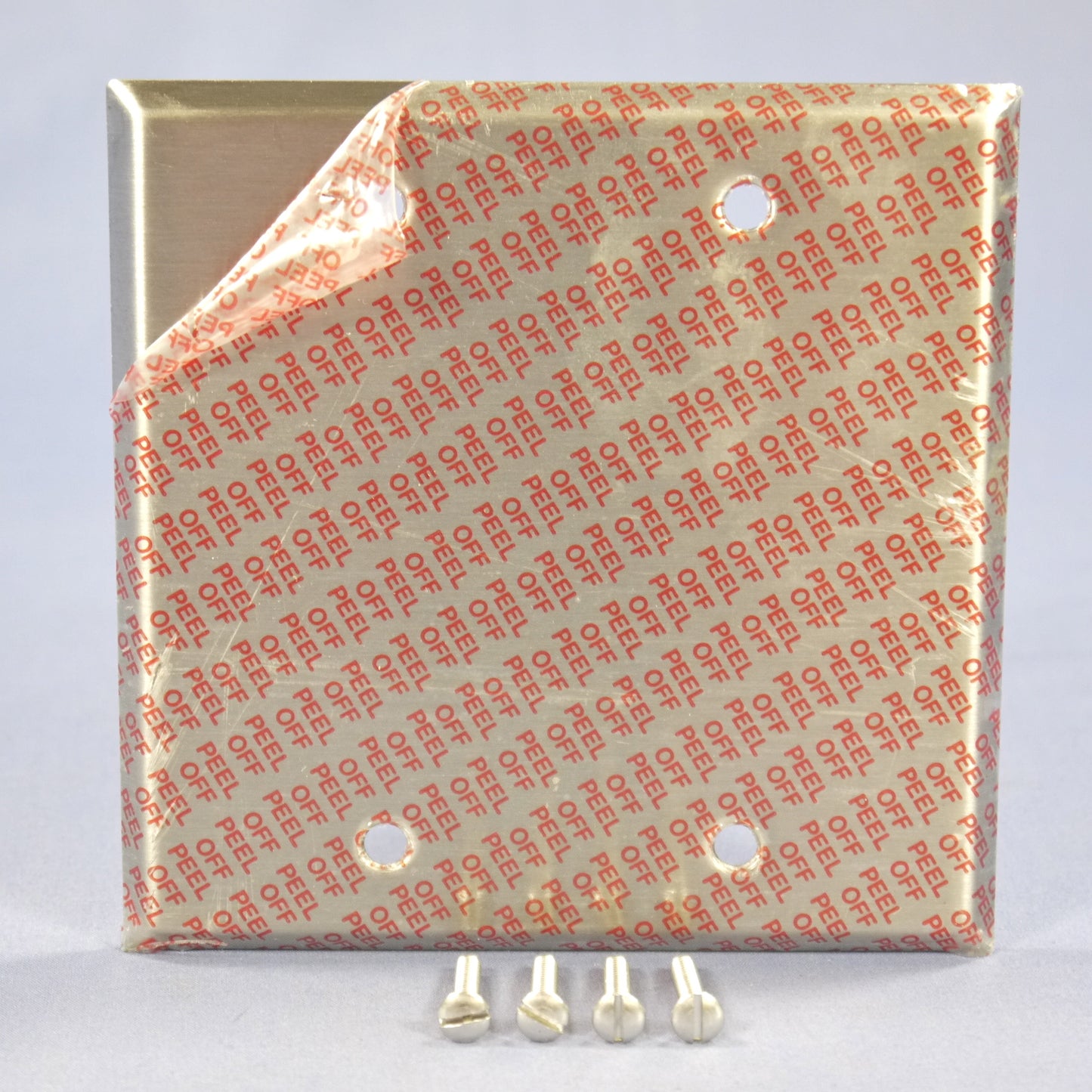 Eagle 93152 2-Gang Non-Magnetic Stainless Steel Blank Cover Wall Plate Type 302