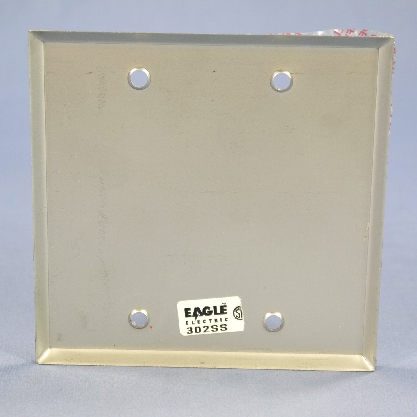 Eagle 93152 2-Gang Non-Magnetic Stainless Steel Blank Cover Wall Plate Type 302