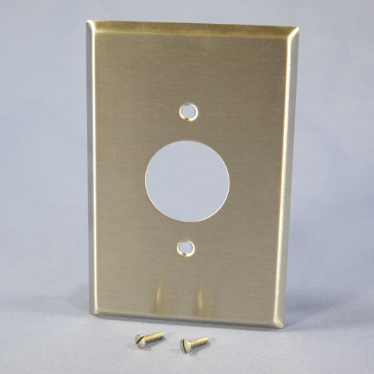 Eagle Oversized Jumbo Stainless Steel 1.406" Receptacle 1G Wallplate Cover 93891