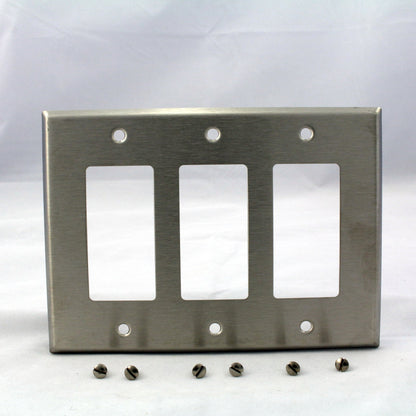 Eagle Non-Mag Mid-size Stainless Steel 3G Decorator Wallplate Cover Gfci 93936