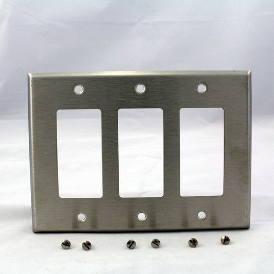 Eagle Non-Mag Mid-size Stainless Steel 3G Decorator Wallplate Cover Gfci 93936