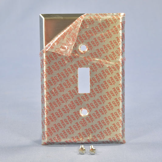 Eagle 93971 Non-Magnetic Stainless Steel Mid-size 1-Gang Toggle Switch Wallplate