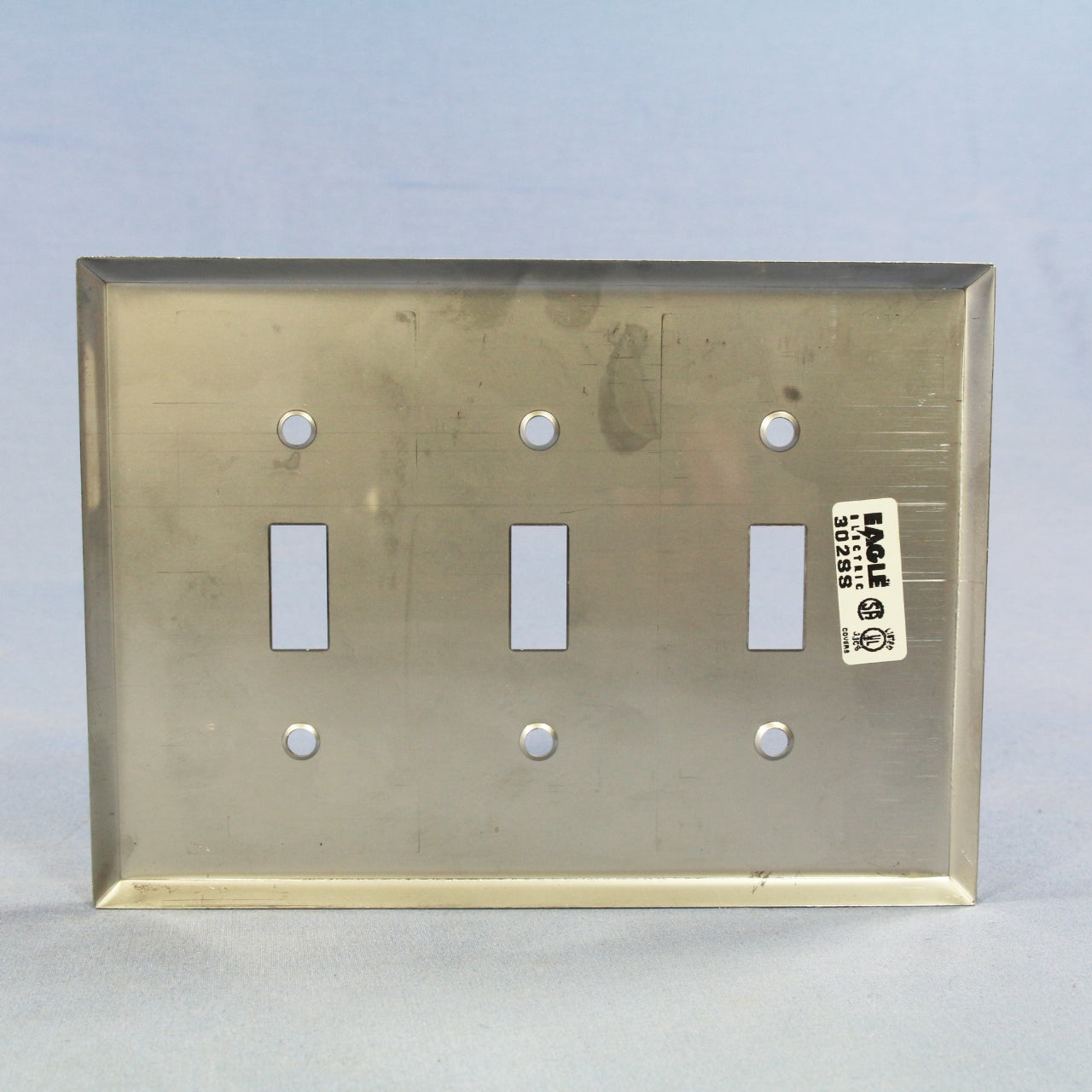 Eagle Non-Mag Mid-size Stainless Steel 3G Toggle Switch Wallplate Cover 93973