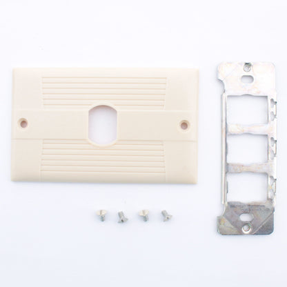 Eagle 951V Ivory Horizontal Despard Switch/Outlet Wallplate 1-PORT W/Mount Strap
