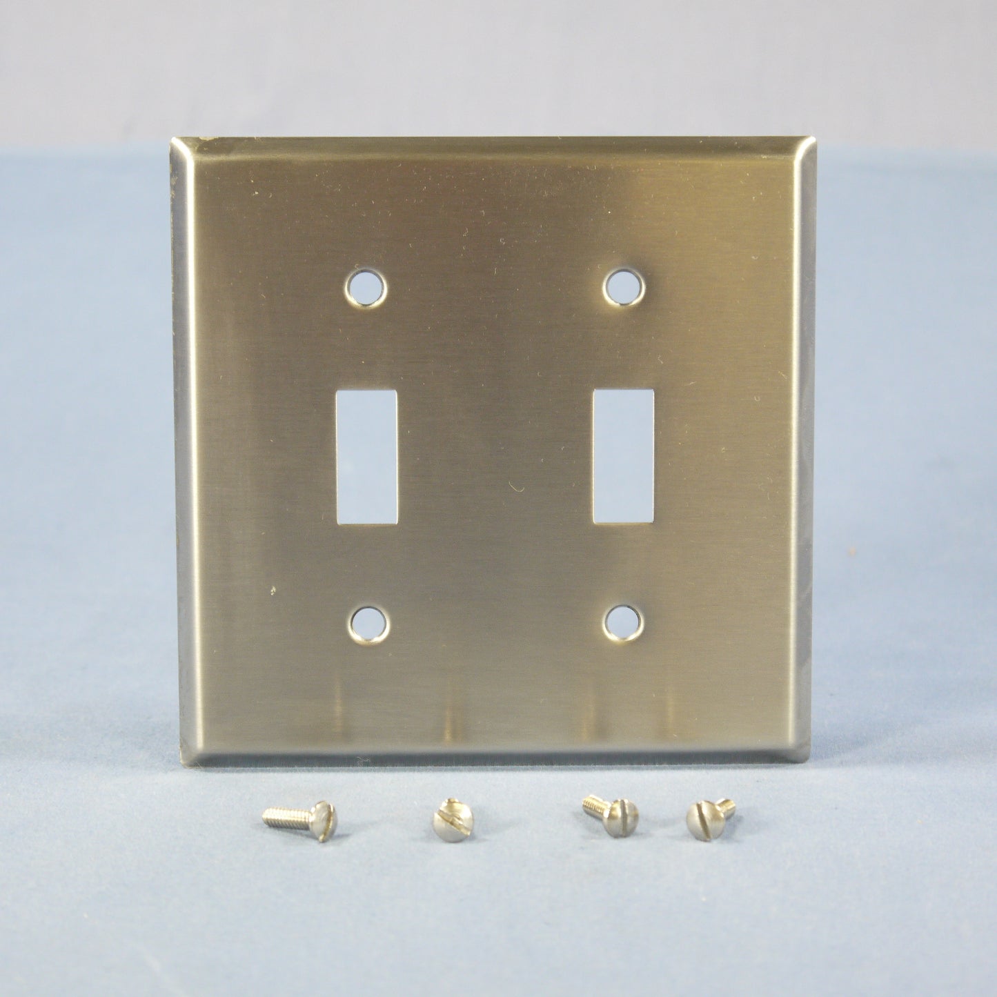 Non-Magnetic Stainless Steel Wallplate 2-Gang Toggle Switch Cover Eagle 97072