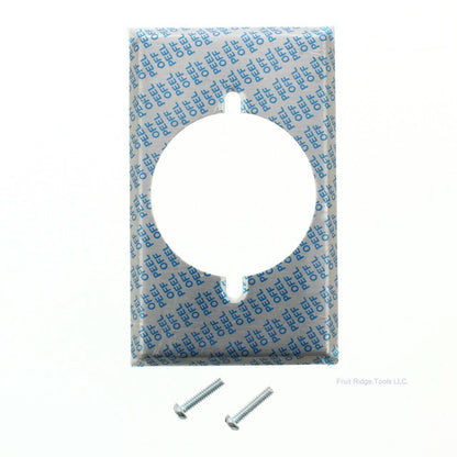 Eagle 97221 Stainless Steel 1-Gang 2.156" Hole Power Receptacle Outlet Wallplate