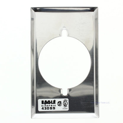 Eagle 97221 Stainless Steel 1-Gang 2.156" Hole Power Receptacle Outlet Wallplate