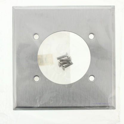 Eagle Standard Stainless Steel Dryer Range Welder 2.156" Outlet Cover Wallplate