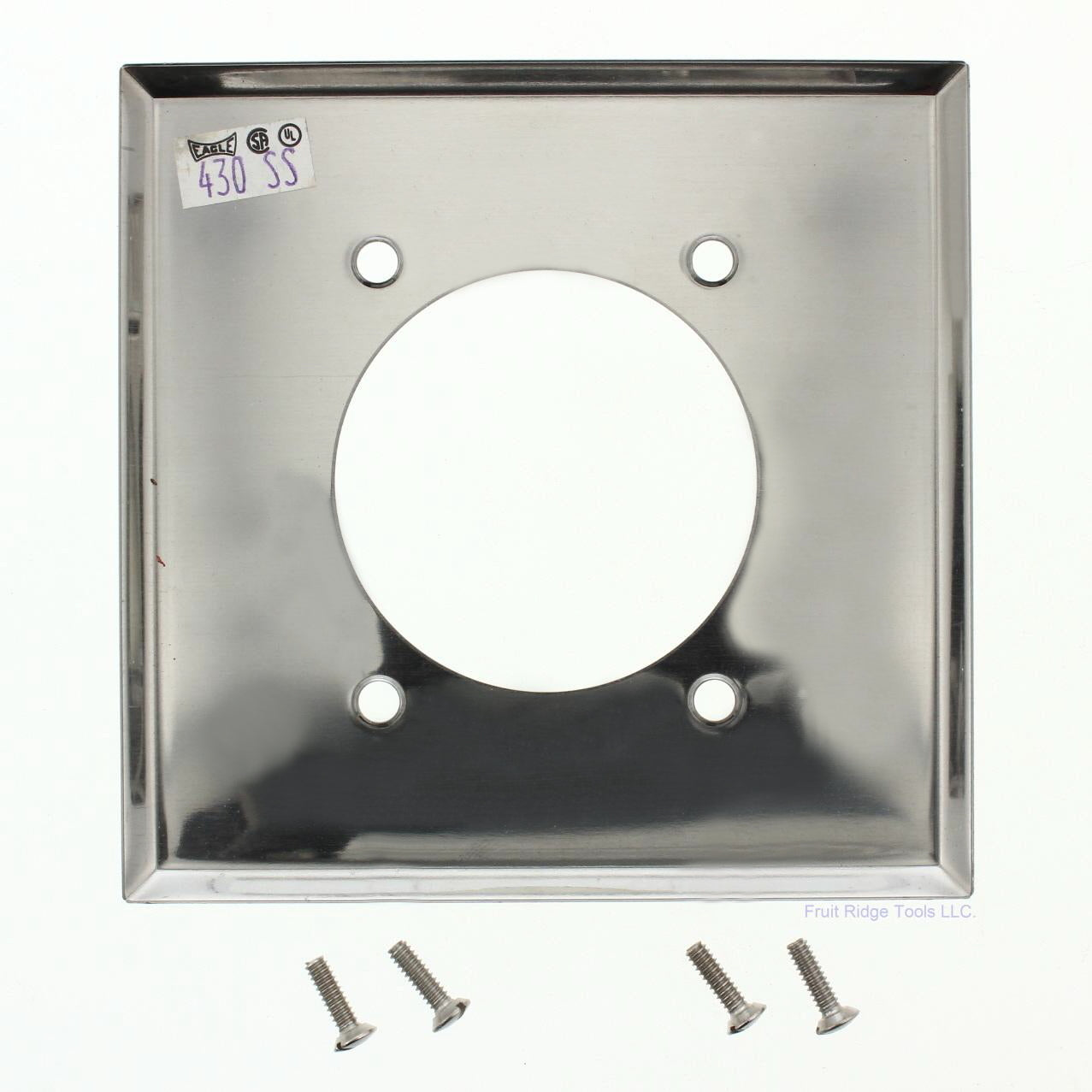 Eagle Standard Stainless Steel Dryer Range Welder 2.156" Outlet Cover Wallplate