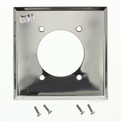 Eagle Standard Stainless Steel Dryer Range Welder 2.156" Outlet Cover Wallplate