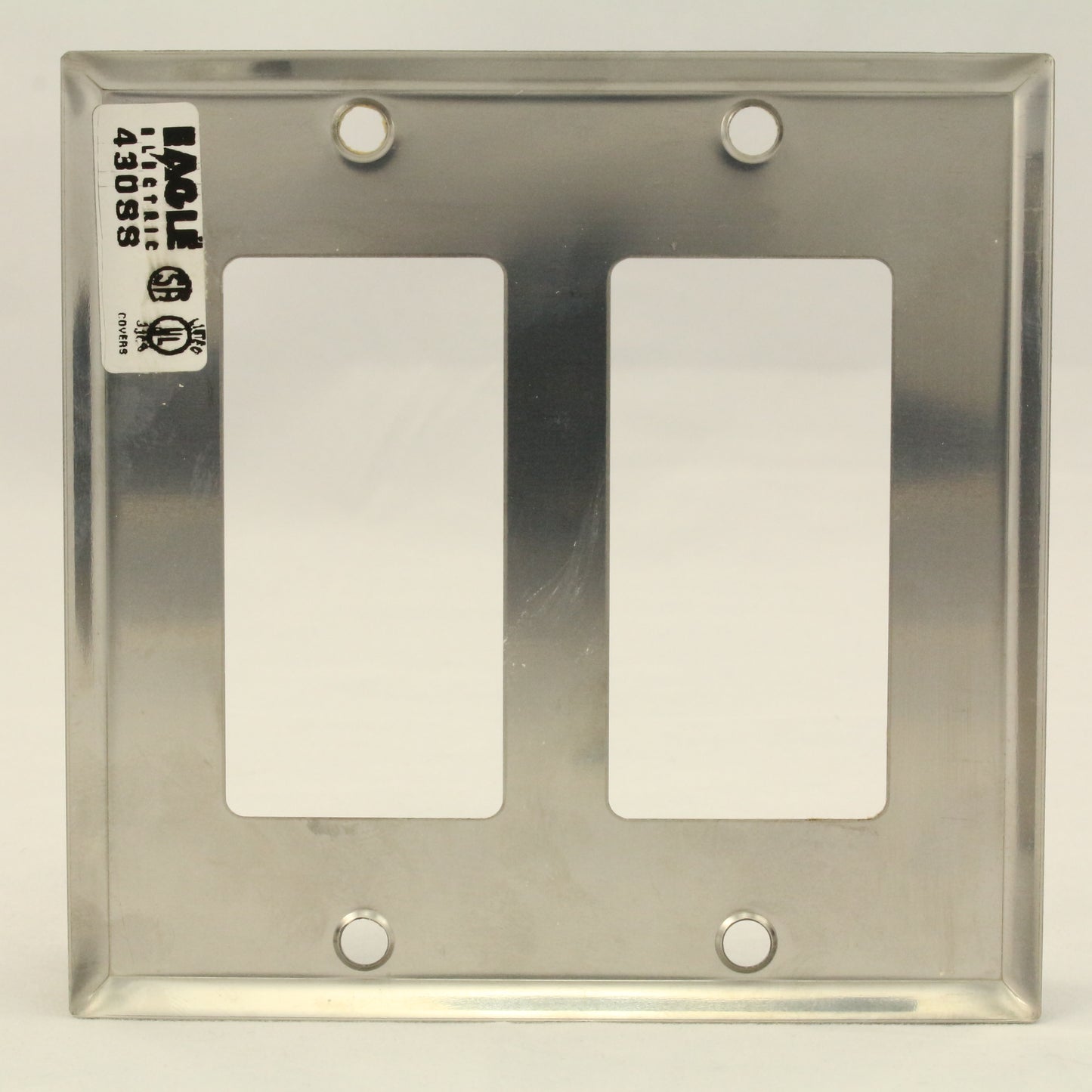 Eagle Type 430 Stainless Steel 2-Gang Standard Gfci Gfi Cover Wallplate 97402