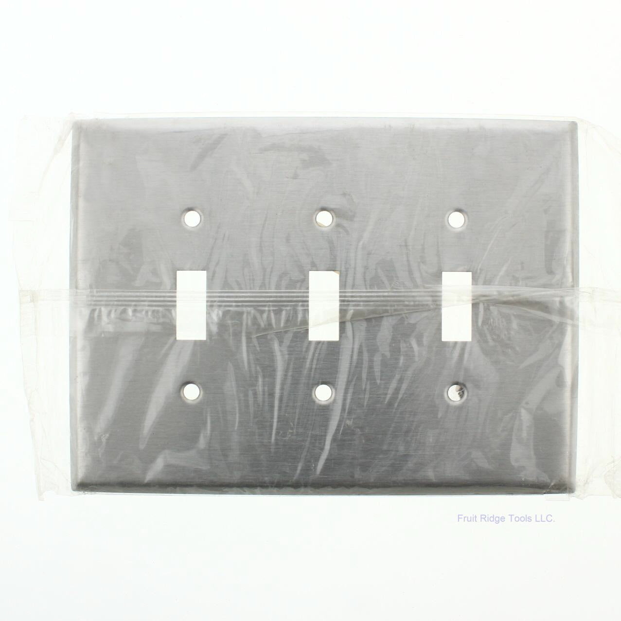 Eagle 97873 Stainless Steel 3-Gang Toggle Switch Wallplate Cover 6.5"W x 4.5"H