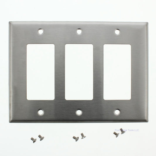 Eagle Magnetic Mid-size Stainless Steel 3G Decorator Wallplate Cover Gfci 93936