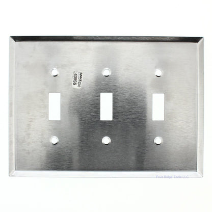 Eagle Magnetic Mid-size Stainless Steel 3G Toggle Switch Wallplate Cover 97973