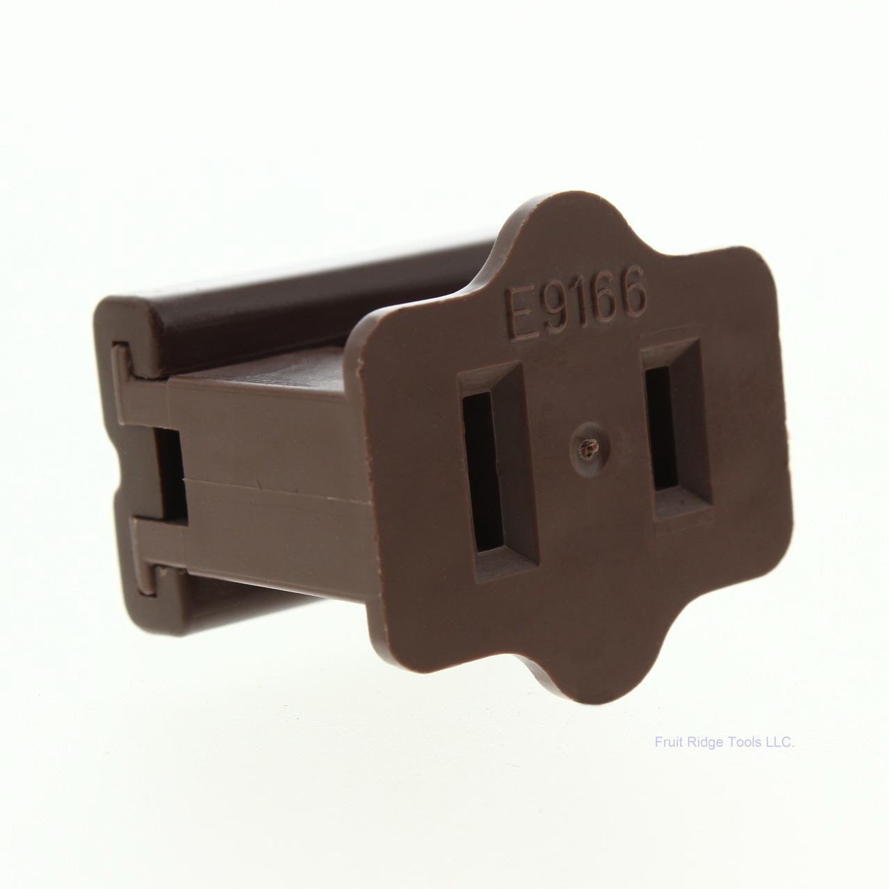 Eagle Brown E-Z Wire Polarized Straight Blade Connector Plug 15A 1-15R BP1906B