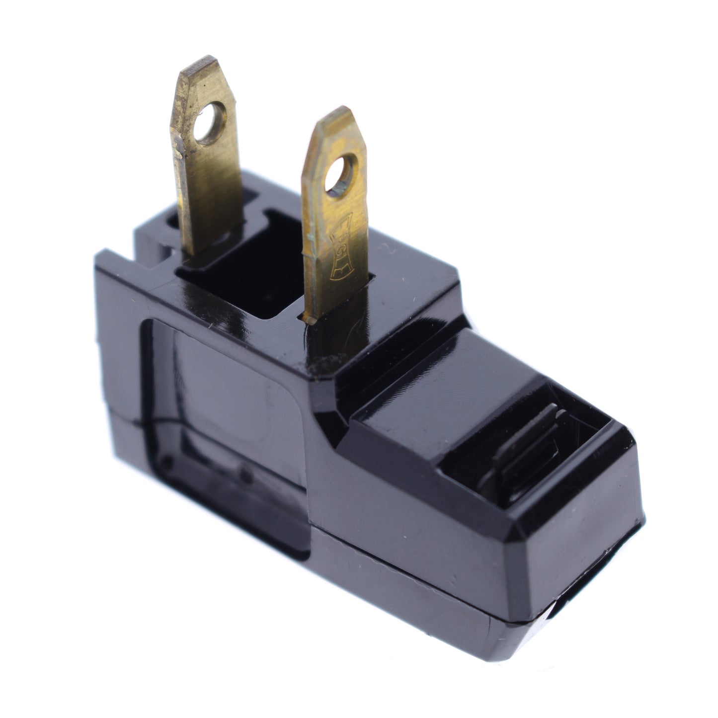Eagle BP2600BK Black 15A Faded Plug Right Angle Side Mount Non-Polarized 1-15P