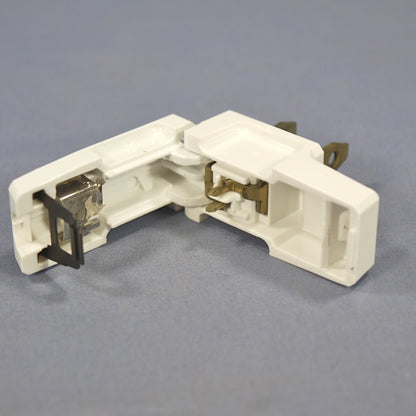Eagle White Plug Right Angle Side Mount 15A 125V Non-Polarized 1-15P BP2600W