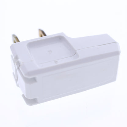 Eagle White Faded Plug Right Angle Side Mount 15A Non-Polarized 1-15P BP2600W