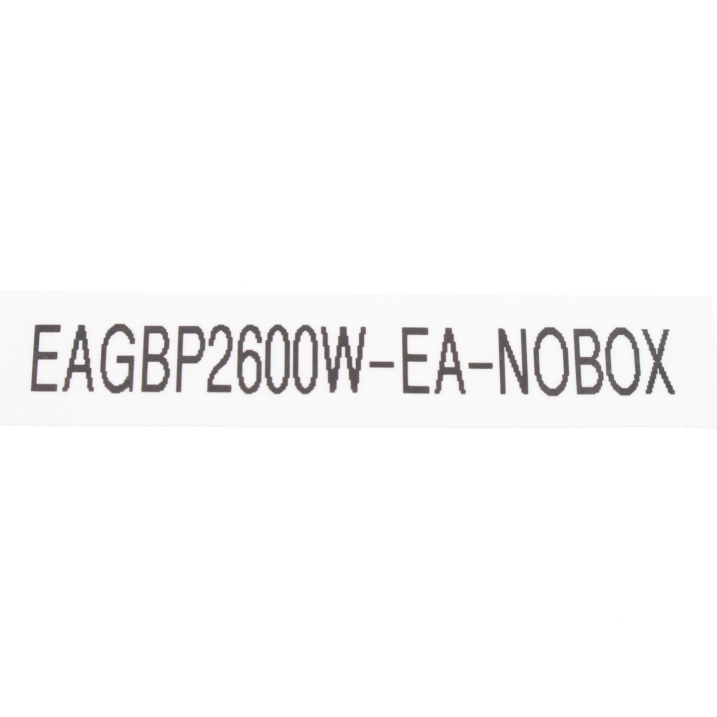 Eagle BP2600W White 15A Non-Polarized Plug Right Angle 1-15P 125V Side Mount
