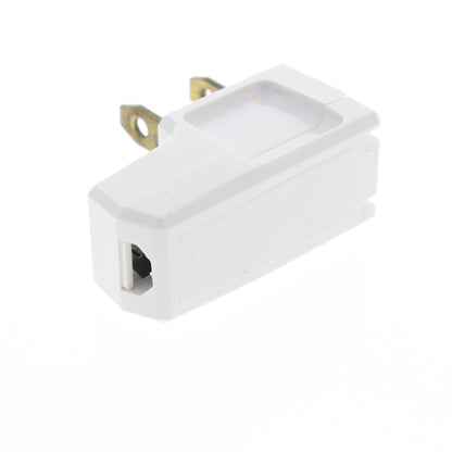 Eagle BP2600W White 15A Non-Polarized Plug Right Angle 1-15P 125V Side Mount