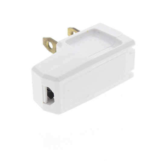 Eagle BP2600W White 15A Non-Polarized Plug Right Angle 1-15P 125V Side Mount