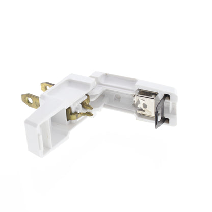 Eagle BP2600W White 15A Non-Polarized Plug Right Angle 1-15P 125V Side Mount