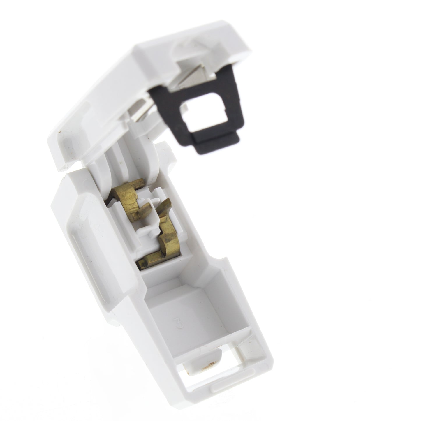 Eagle BP2600W White 15A Non-Polarized Plug Right Angle 1-15P 125V Side Mount