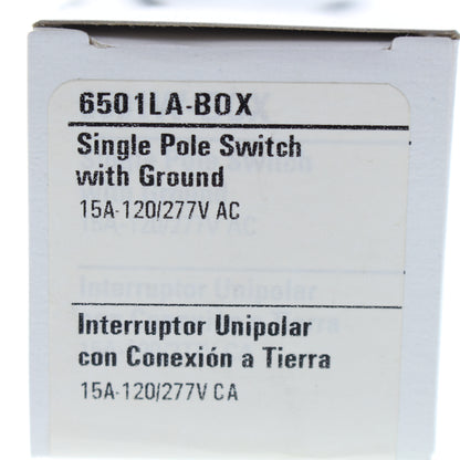 Eagle 6501LA Lt Almond Decorator Rocker Wall Light Switch Framed Single Pole 15A