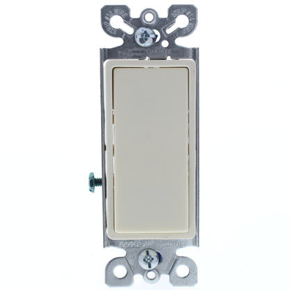 Eagle 6501LA Lt Almond Decorator Rocker Wall Light Switch Framed Single Pole 15A