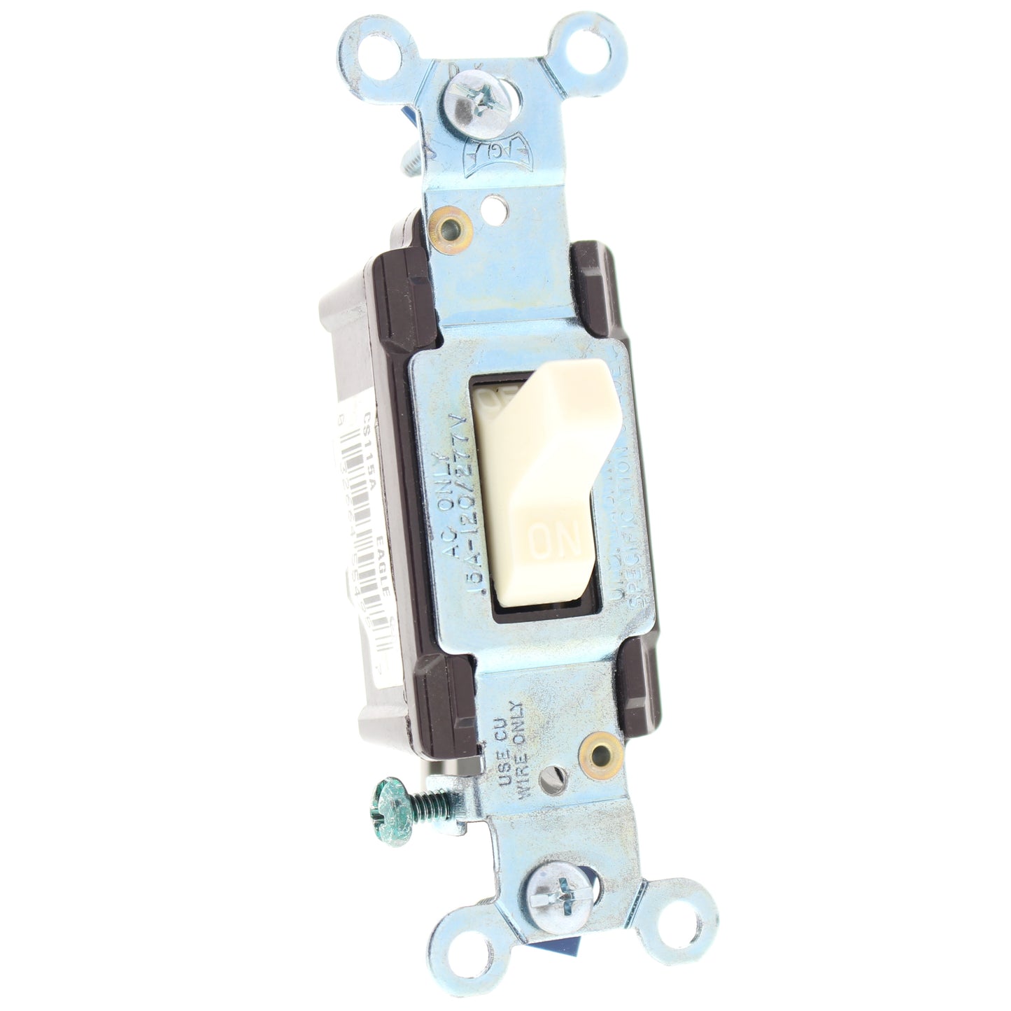 Eagle CS115A Almond Commercial Grade Single Pole Toggle Light Switches 15A 10pcs