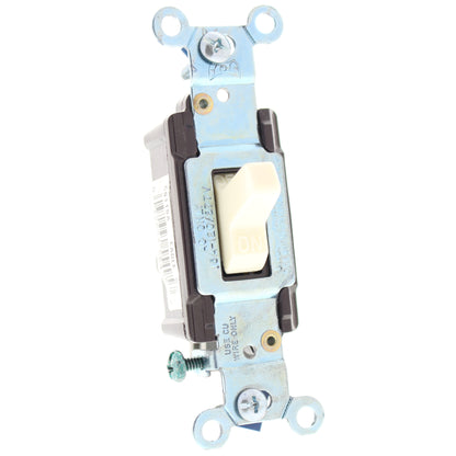 Eagle CS115A Almond Commercial Grade Single Pole Toggle Light Switches 15A 10pcs