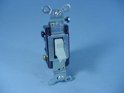 Eagle CS315GY Gray 3-Way Commercial Grade 15A Toggle Light Switch 120/277V Bulk