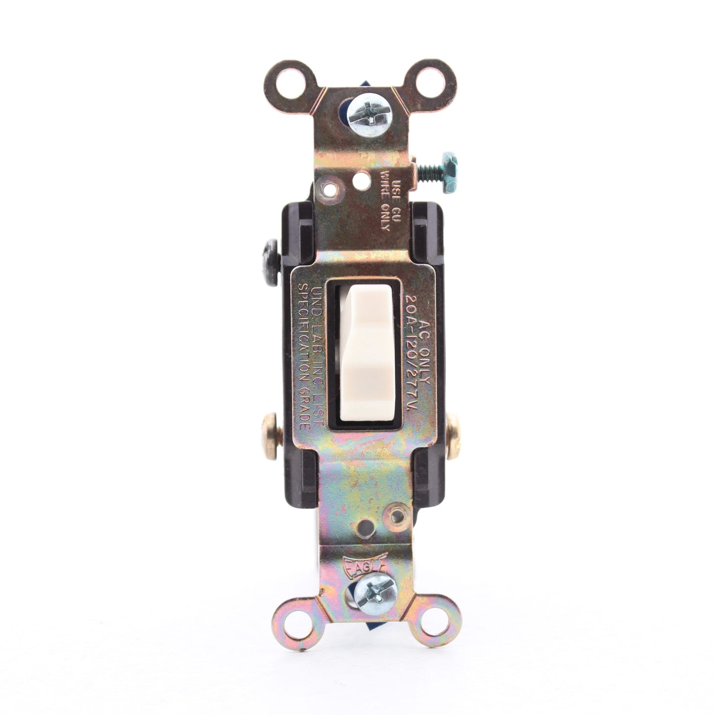 Eagle Almond COMMERCIAL Grade 3-Way Toggle Light Switch 20A 120/277V Bulk CS320A