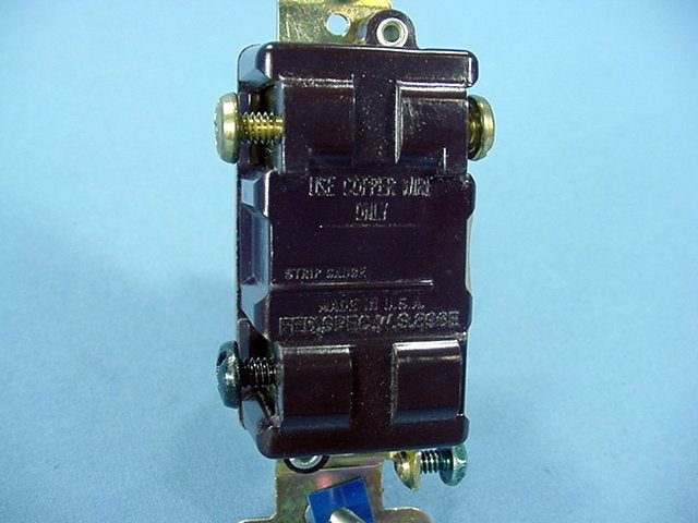 Eagle Brown Commercial Grade 3-Way Toggle Light Switch 20A 120/277V Bulk CS320B