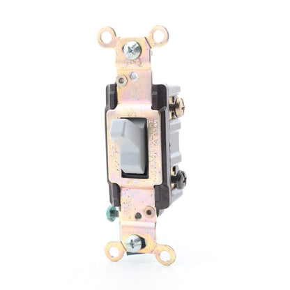 Eagle CS320GY Gray 20A 3-Way Commercial Grade Toggle Light Switch Bulk 120/277V