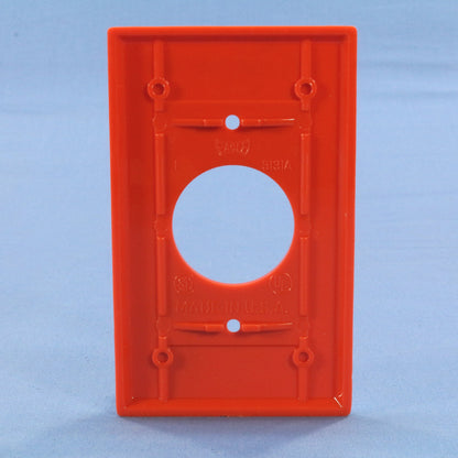 Eagle IG5131RN Orange 1-Gang 1.406in. Outlet Unbreakable Nylon Wallplate Cover