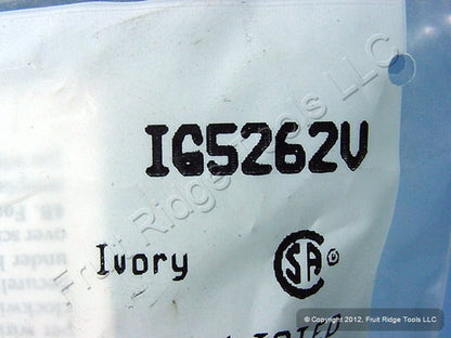 Eagle Ivory Metal Ears Isolated Ground Outlet Receptacle 15A IG5262V Bagged