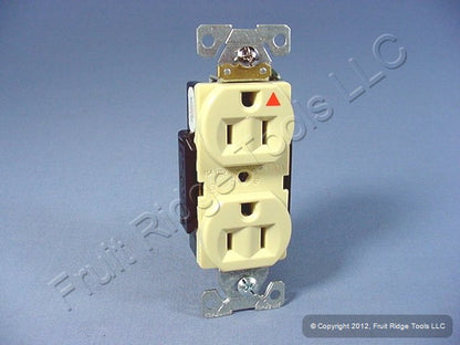Eagle Ivory Metal Ears Isolated Ground Outlet Receptacle 15A IG5262V Bagged