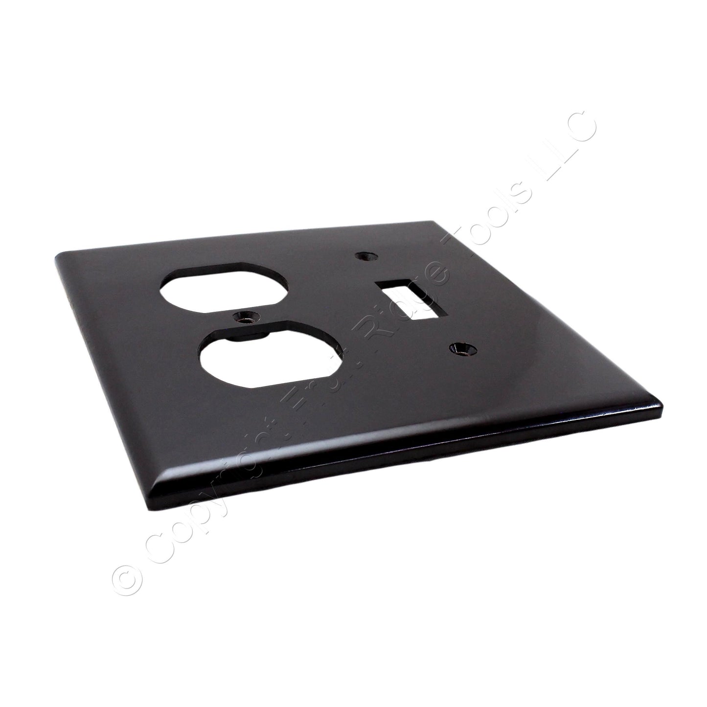 Eagle PJ18B Brown 1-Gang Toggle Switch Duplex Outlet Mid-Size Nylon Wallplate