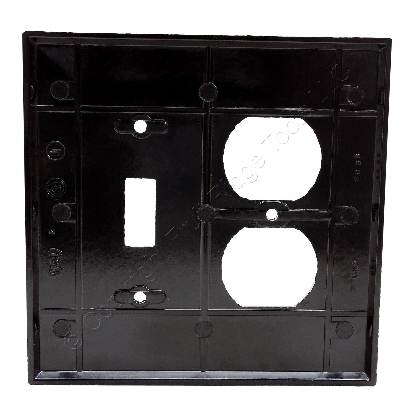Eagle PJ18B Brown 1-Gang Toggle Switch Duplex Outlet Mid-Size Nylon Wallplate