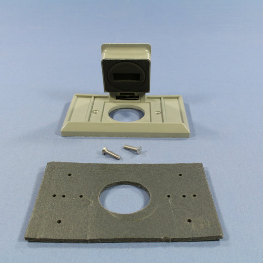 Eagle Horizontal Weather Resistant 1.41" Single Receptacle Outlet Cover Plate
