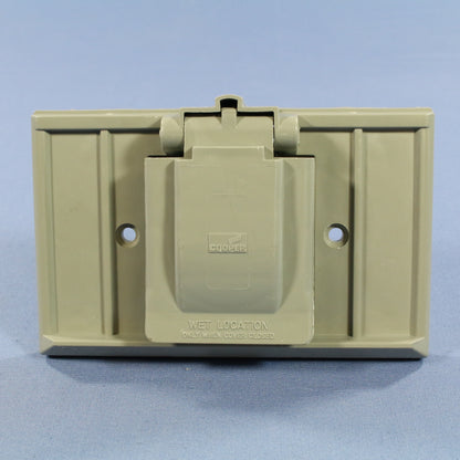 Eagle Horizontal Weather Resistant 1.41" Single Receptacle Outlet Cover Plate
