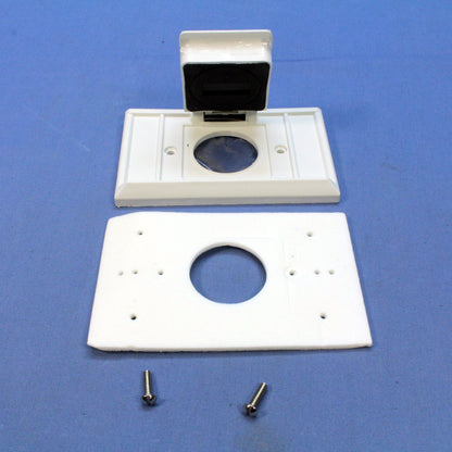 Eagle White Horizontal 1.41" Weather Resistant Single Receptacle Cover 20-Pack